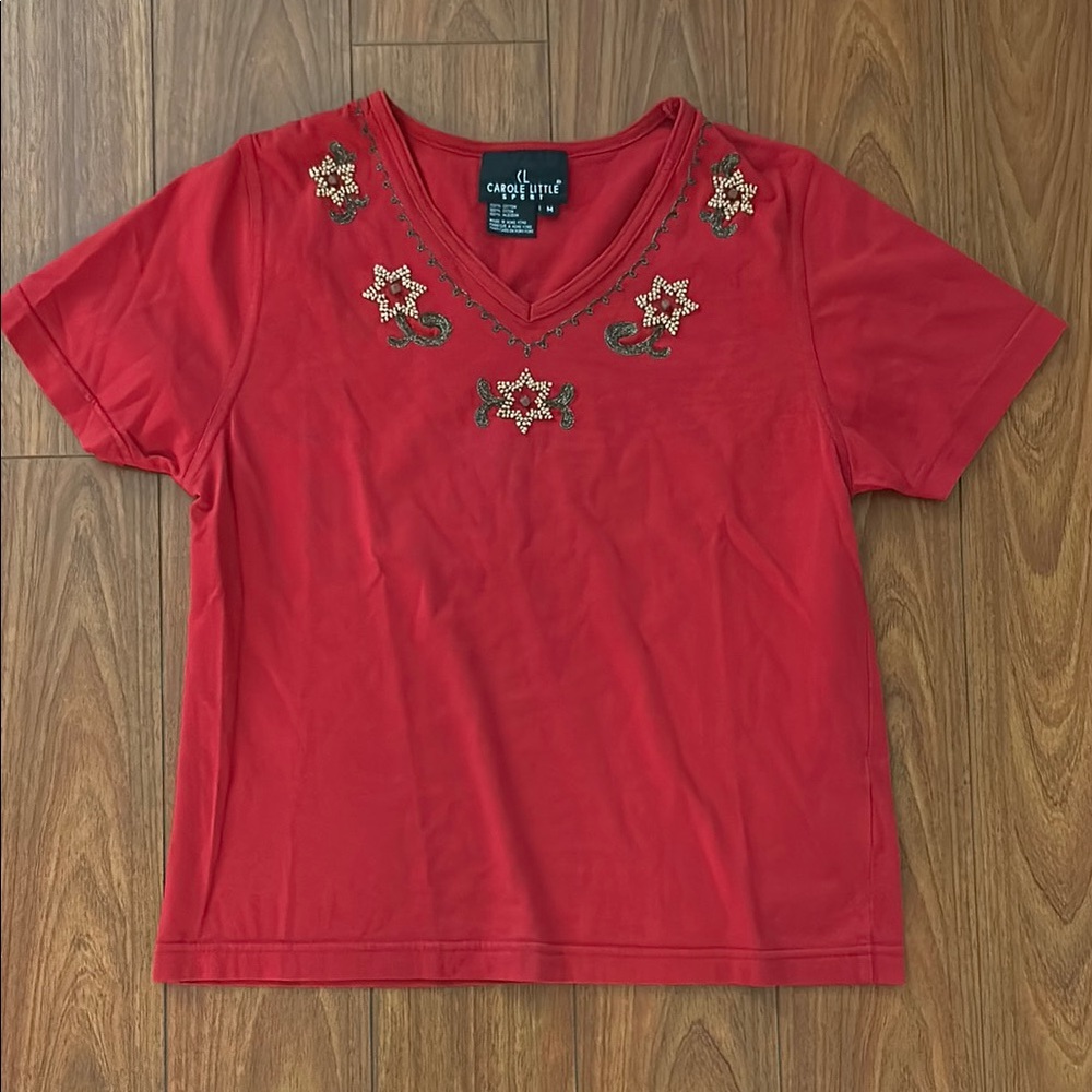 carole little beaded top